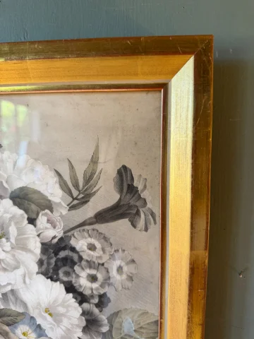 植物花卉，Bernard-Romain Julien 石版画 — 良好