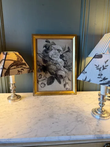 植物花卉，Bernard-Romain Julien 石版画 — 良好
