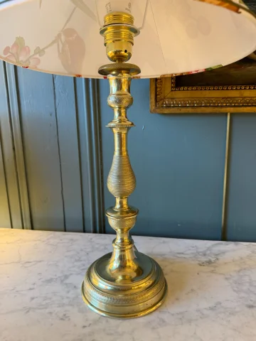 Groot paar bronzen lampen, 19e eeuw, hoogte 52 cm — Zeer goede staat