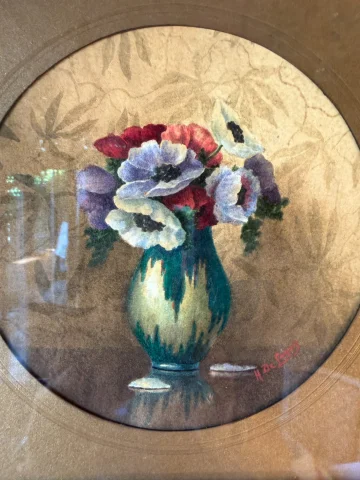 Anemonenstrauß, Gouache — Sehr guter Zustand