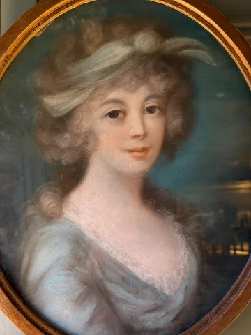 Portret van een jonge vrouw, pastel laat 18e eeuw, nr. 2 — Goede staat