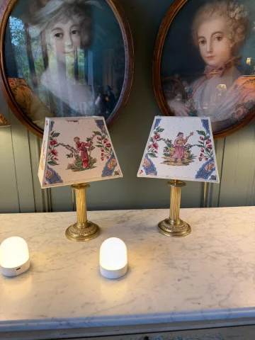 Paar draadloze lampen, Hoogte 32,5 cm — Zeer goede staat