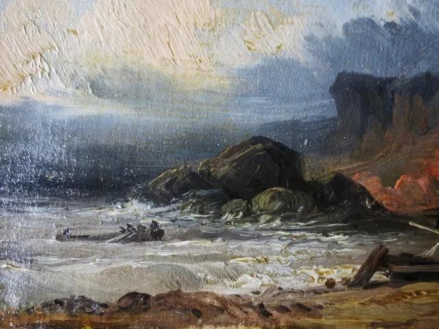 La plage au pied des falaises d 'Iport.