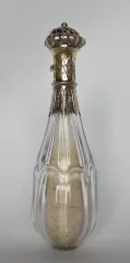 Flacon à sel, cristal et argent, Charles X.