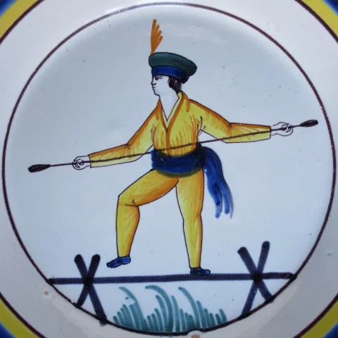 COPPIA DI NEVERS PIATTI DI FAIENZA