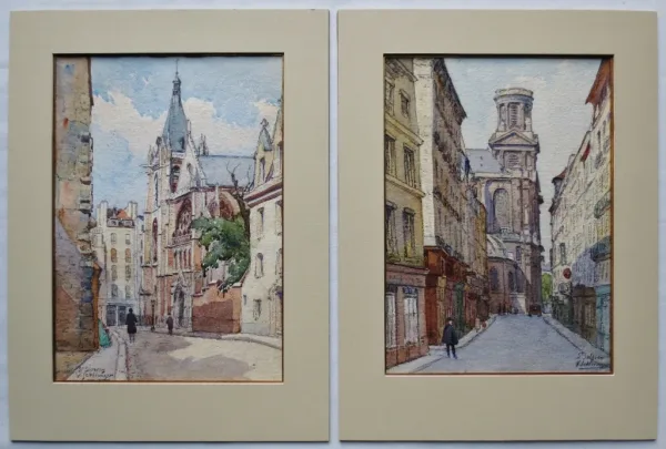 Rues de Paris, Aquarelles.