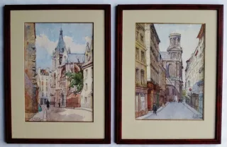 Rues de Paris, Aquarelles.