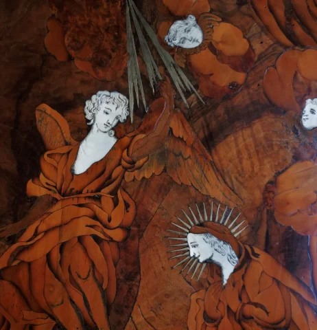 PANEL DE MARQUETERIA QUE REPRESENTA LA ANUNCIACION