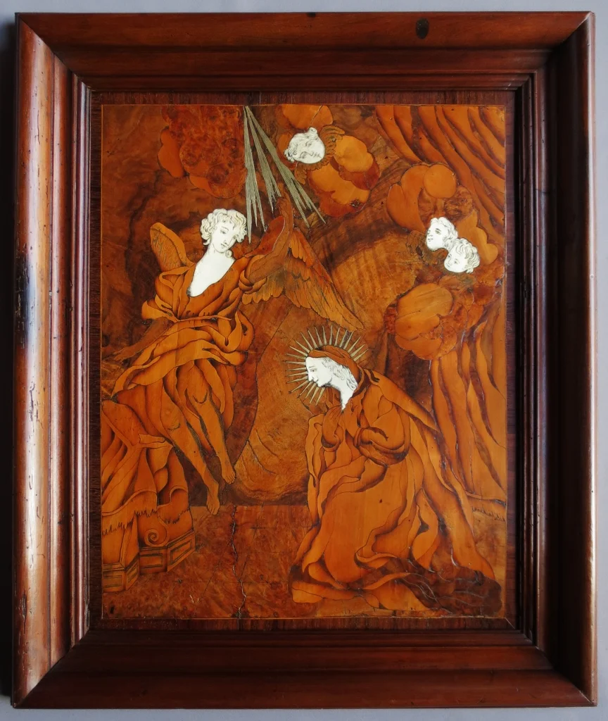 MARQUETRY PANEL, DAS DIE ANKÜNDIGUNG VERTRETEN