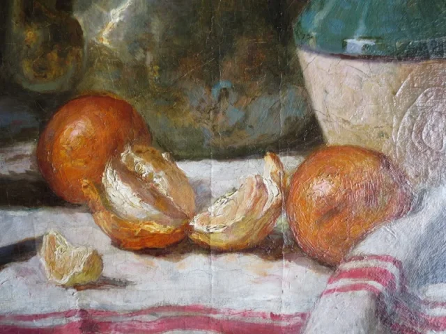 Nature morte signée H. Fontaine.