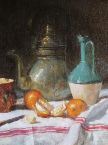 Nature morte signée H. Fontaine.
