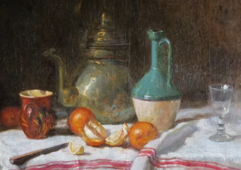Nature morte signée H. Fontaine.