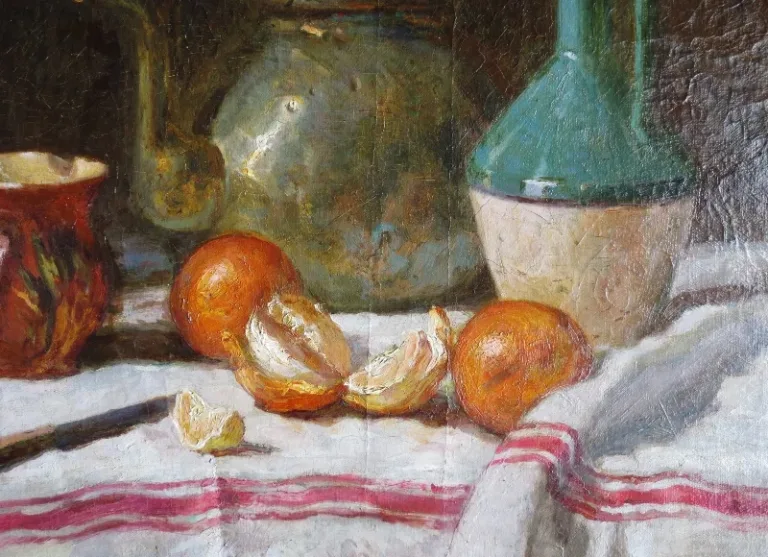 Nature morte signée H. Fontaine.