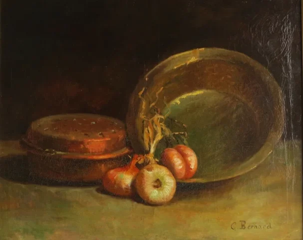 Nature morte signée C.Bernard.