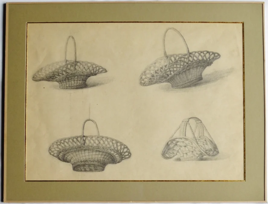 Dessin de vanneries, XIXe siècle.
