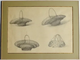 Dessin de vanneries, XIXe siècle.