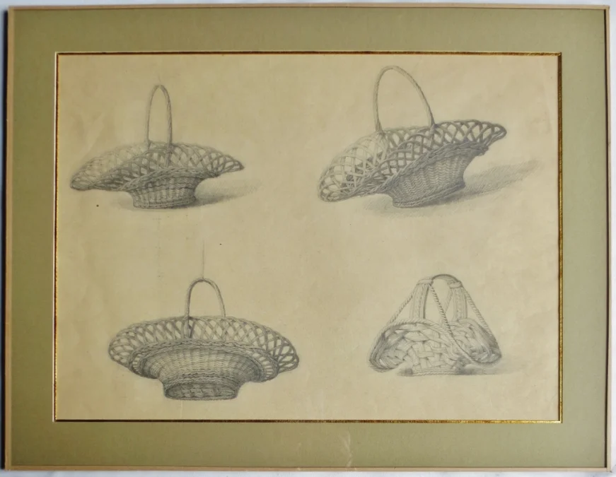 Dessin de vanneries, XIXe siècle.