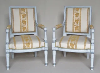 PAIR OF DIRECTOIRE PERIOD ARMCHAIRS.