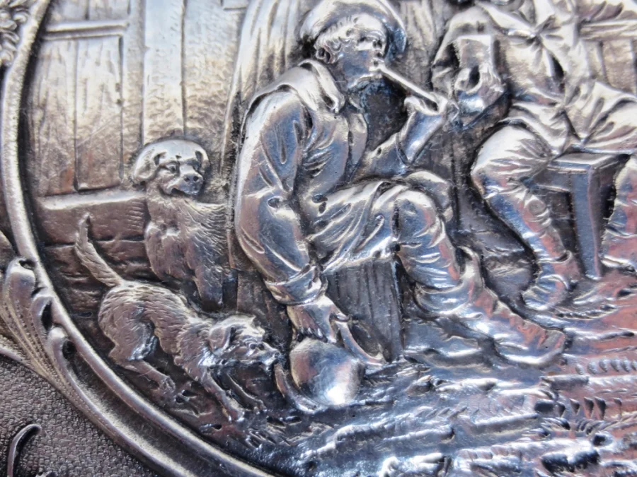 Boite à bijoux, Argent massif.