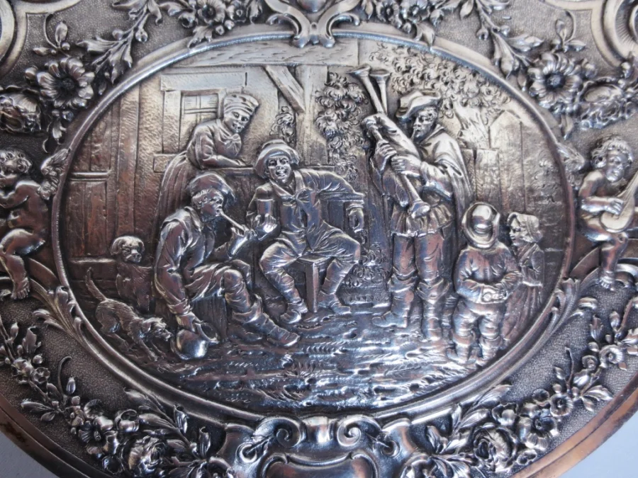 Boite à bijoux, Argent massif.