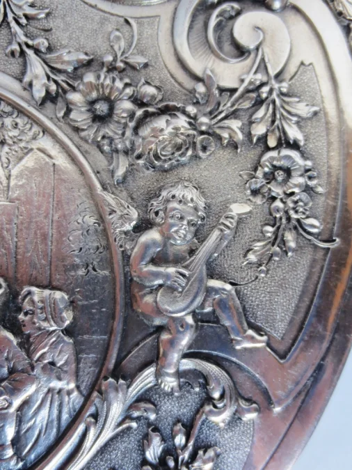 Boite à bijoux, Argent massif.