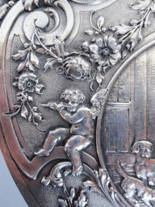 Boite à bijoux, Argent massif.