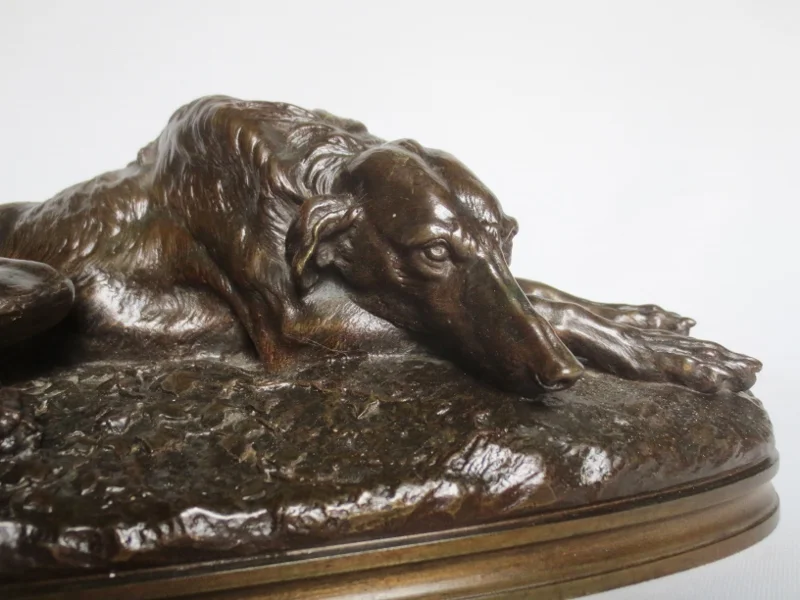 BRONZE GREYHOUND signed Gayrard.