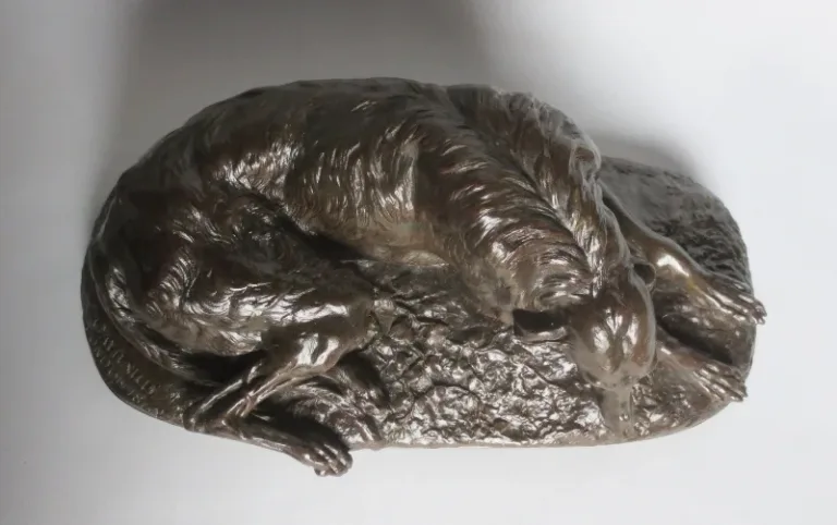 BRONZE GREYHOUND signierte Gayrard.