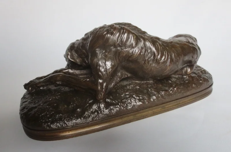 BRONZE GREYHOUND signed Gayrard.