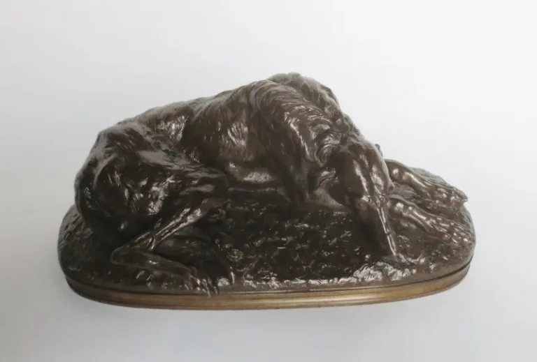 BRONZE GREYHOUND signierte Gayrard.