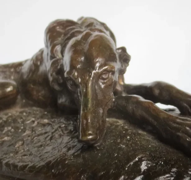 BRONZE GREYHOUND signierte Gayrard.