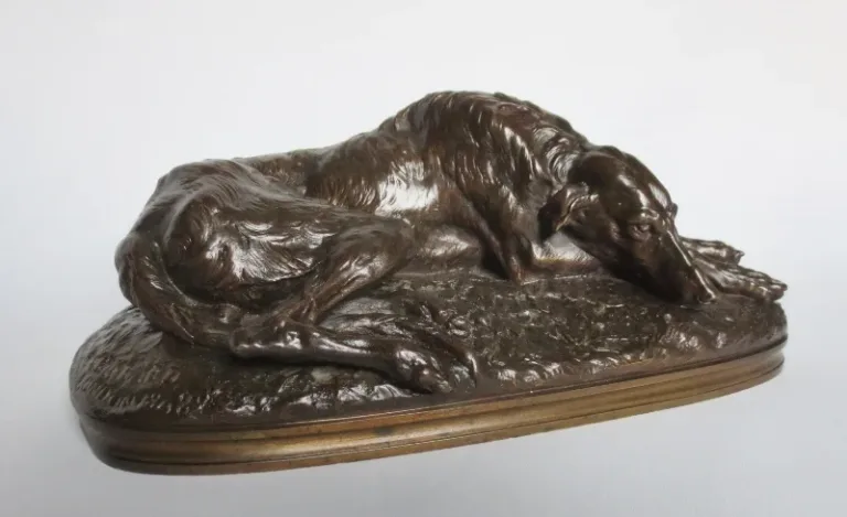 BRONZE GREYHOUND signierte Gayrard.