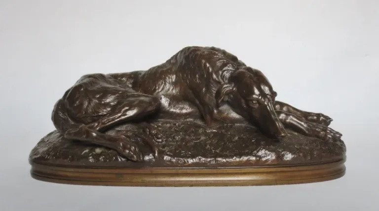 BRONZE GREYHOUND signierte Gayrard.