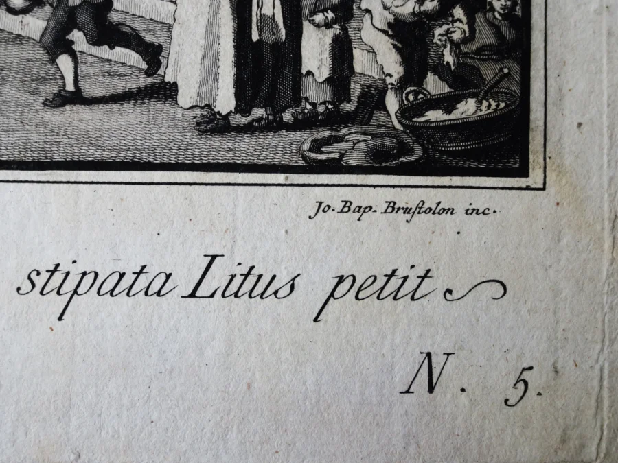 Le Mariage Avec La Mer, Gravure d' Après Canaletto, XVIIIe Siècle.