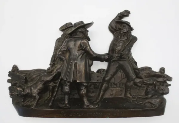 Sujet en Bronze, « Les marchands de cochons » XIXe siècle.