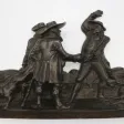 Sujet en Bronze, « Les marchands de cochons » XIXe siècle.