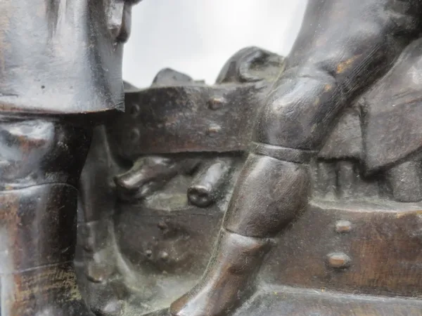 Sujet en Bronze, « Les marchands de cochons » XIXe siècle.