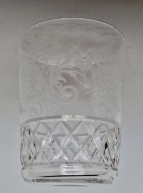 Verre en cristal taillé XIXe siècle