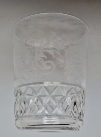 Verre en cristal taillé XIXe siècle