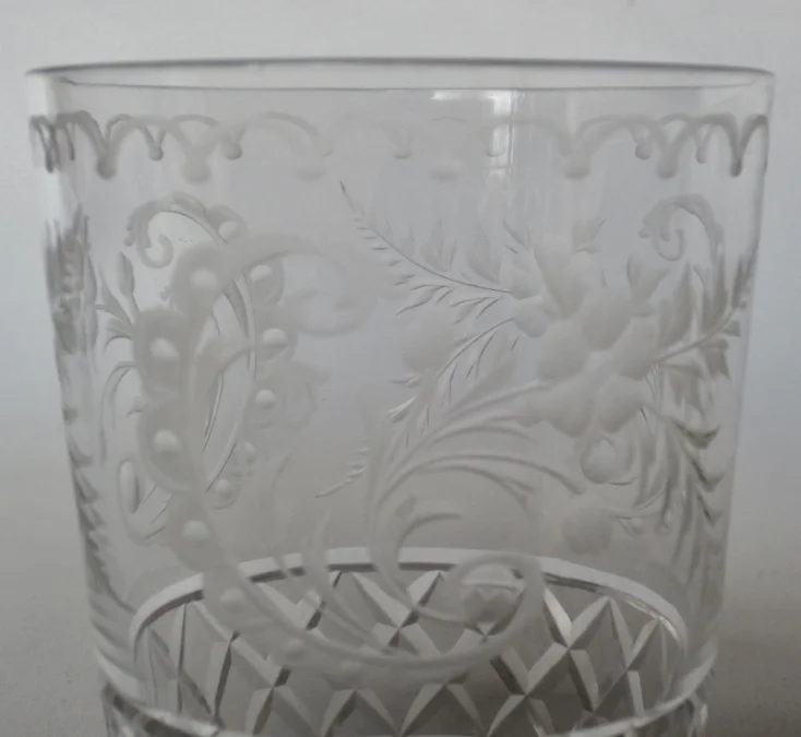 Verre en cristal taillé XIXe siècle