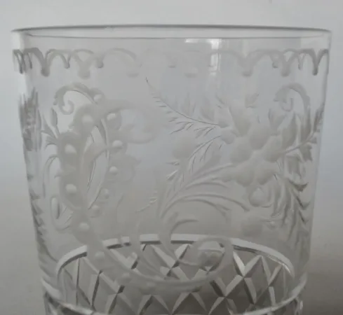 Verre en cristal taillé XIXe siècle