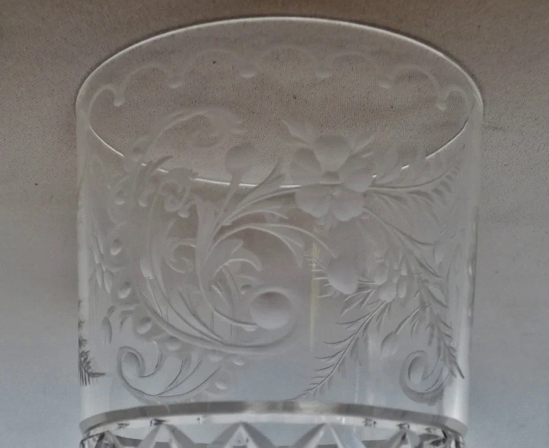 Verre en cristal taillé XIXe siècle