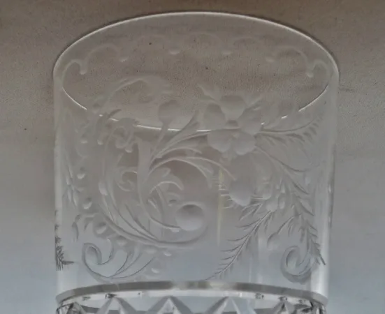 Verre en cristal taillé XIXe siècle