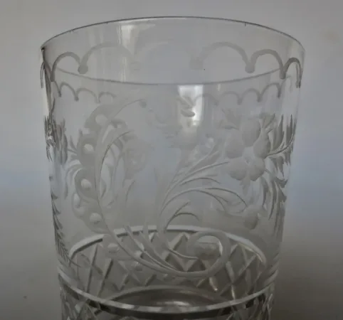Verre en cristal taillé XIXe siècle