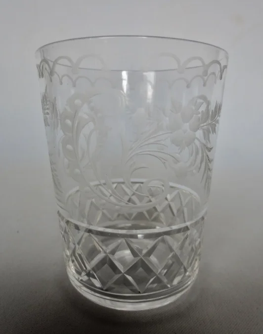 Verre en cristal taillé XIXe siècle
