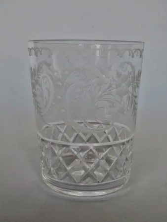 Verre en cristal taillé XIXe siècle