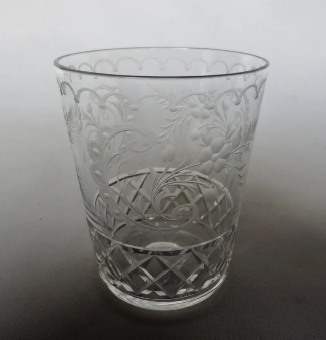 Verre en cristal taillé XIXe siècle