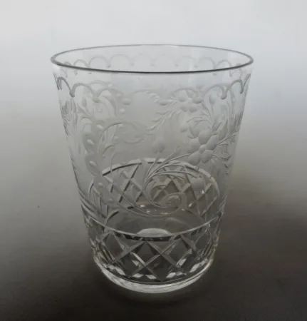 Verre en cristal taillé XIXe siècle