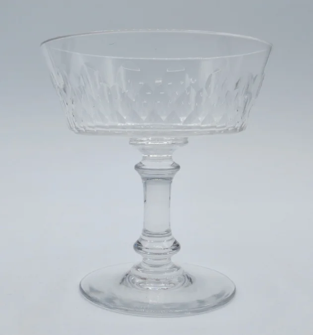 Coupes à champagne, cristal, fin XIXe siècle.