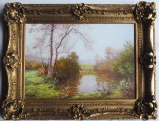 OIL ON CANVAS  signed Rene HIS